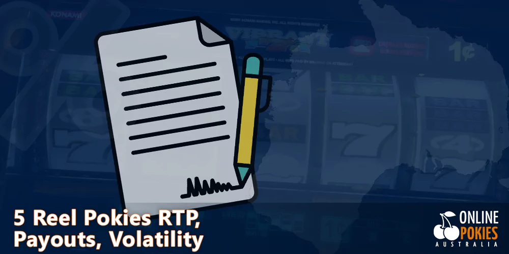 RTP, Payouts, and Volatility terms in 5-reel pokies