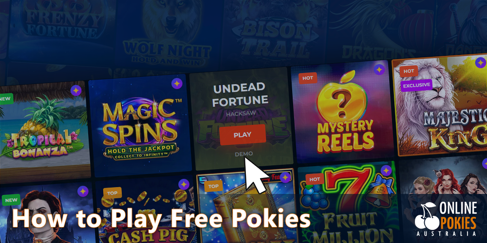 step-by-step instructions on how to play online free pokies