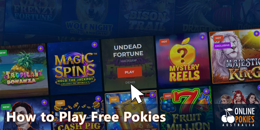 step-by-step instructions on how to play online free pokies