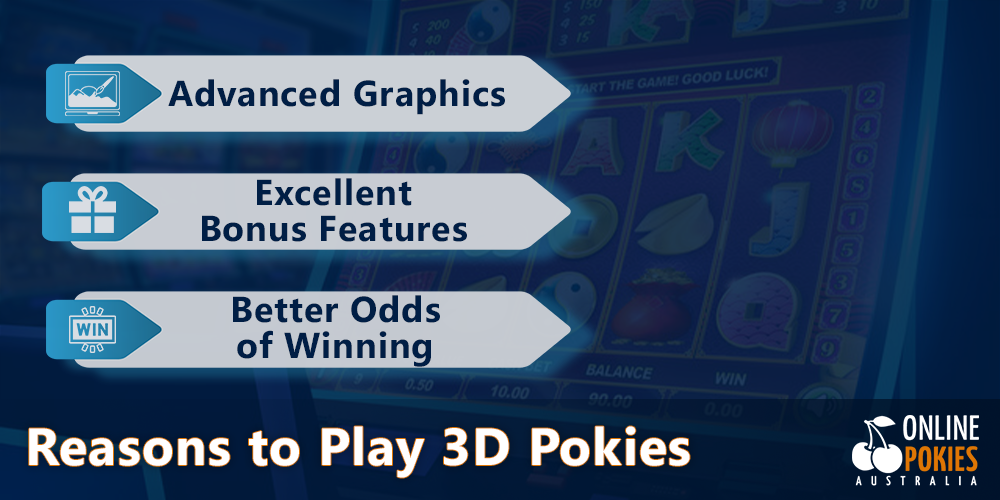 The main reasons to give 3D pokies a try