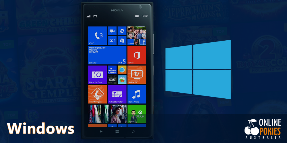 play mobile pokies online on Windows phone