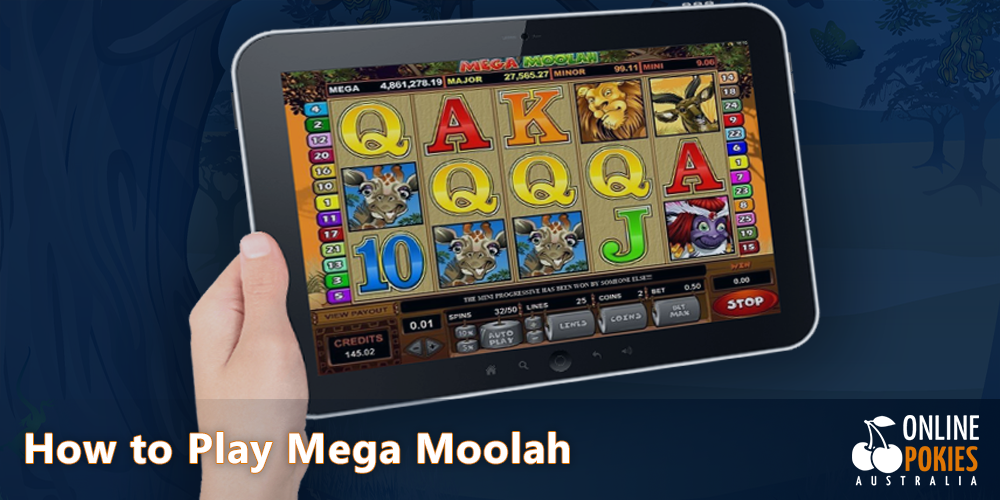 Instruction for Australian players on How to Play Mega Moolah game