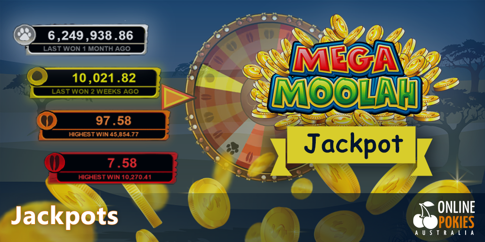 four jackpots at Mega Moolah game