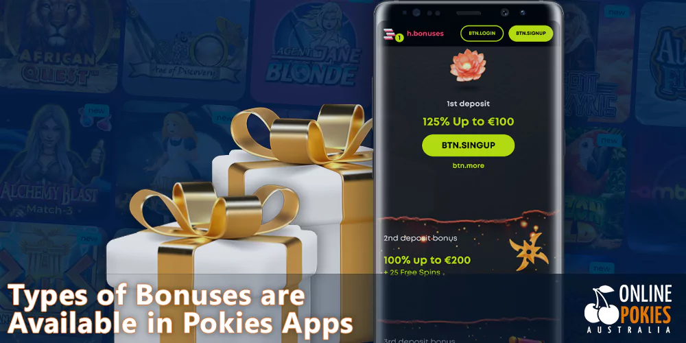 available bonuses and promotions in the Pokies app for real money