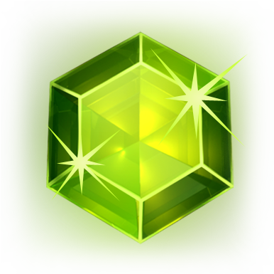 Green gem symbol in Starburst Pokie