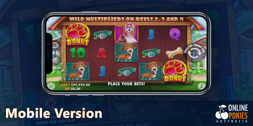 Play The Dog House pokie on your mobile devices