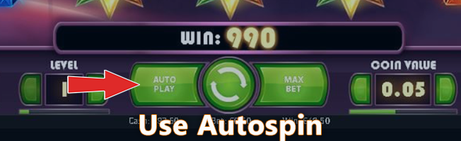 Use autospin when playing pokies