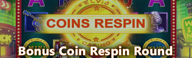 Bonus coin respin at Elvis frog in Vegas Pokie