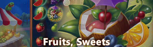 Themes of fruits and sweets in online pokies