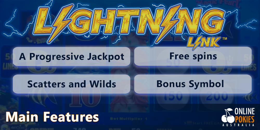 Lightning Link Pokies Main Features for Australian players