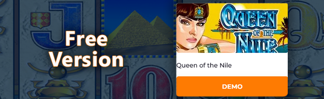 Play Queen of the Nile pokie in demo mode