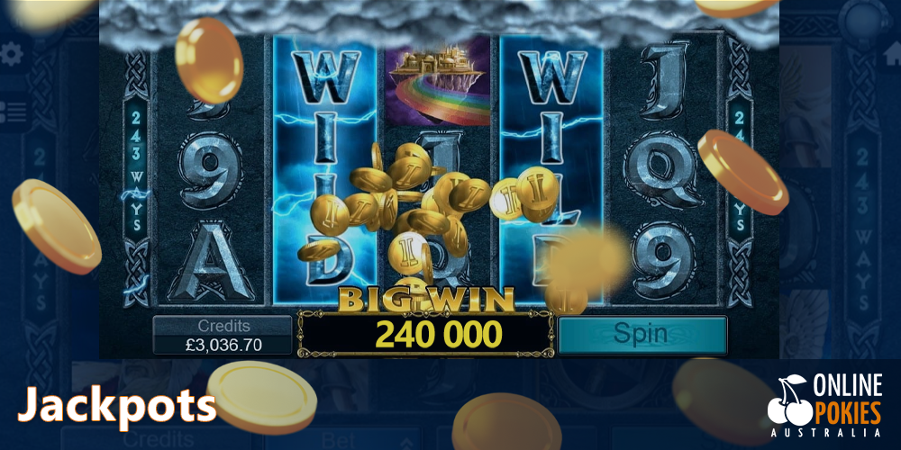 Win Jackpot AU$240000 at Thunderstruck 2 Pokie