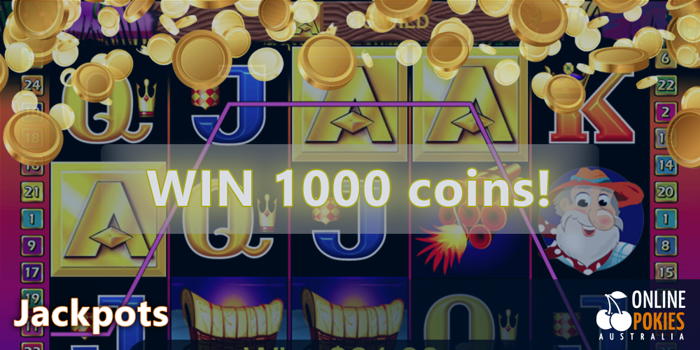 Win a big prize in the Where's the Gold pokie game - 1000 coins