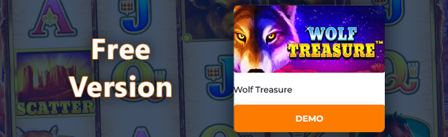 Play Wolf Treasure pokie in demo mode