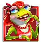 female frog symbol at Elvis frog in vegas pokie