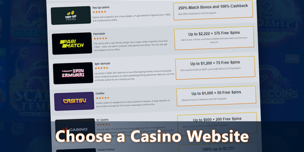 Choose the right online casino site to play Bonanza pokie