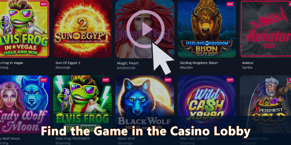 Find the Magic Pearl Lightning Link game in the casino