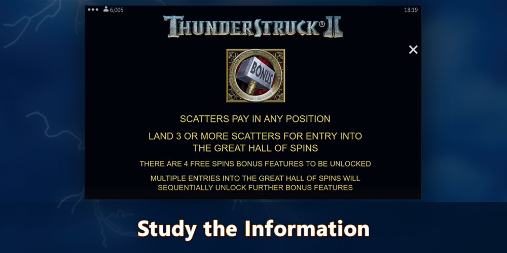 Learn information about the Thunderstruck 2 Pokie