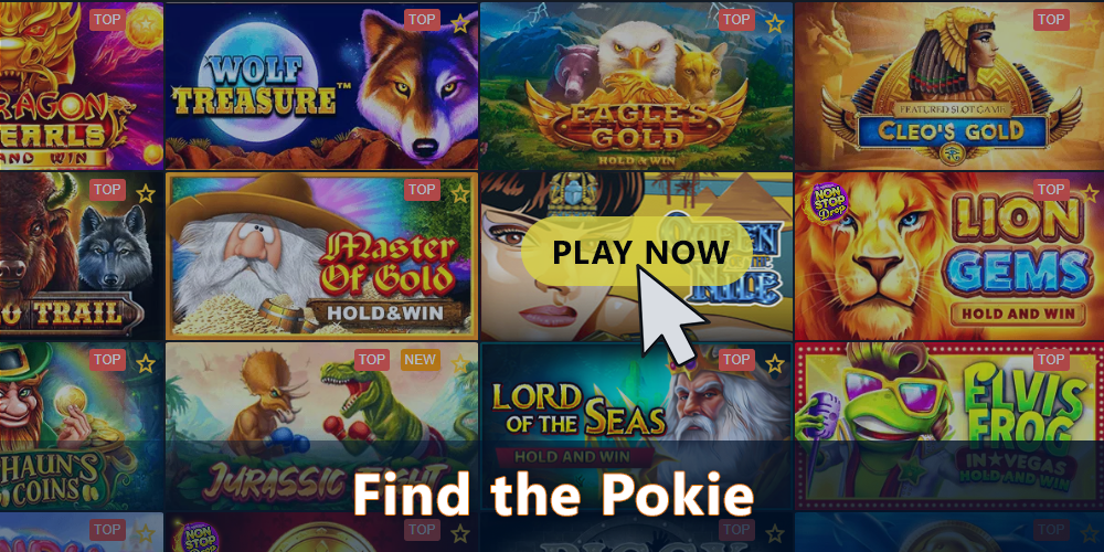 Find the Queen of the Nile Pokie in the casino lobby