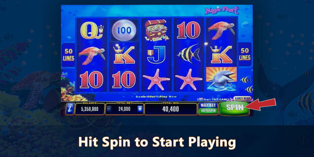 Hit Spin to Play Magic Pearl Lightning Link Pokie