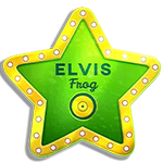 green star symbol at Elvis frog in vegas pokie