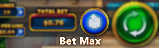 Bet max button in Pokies
