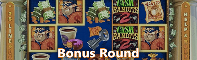 Bonus Round in Cash Bandits 2 pokie