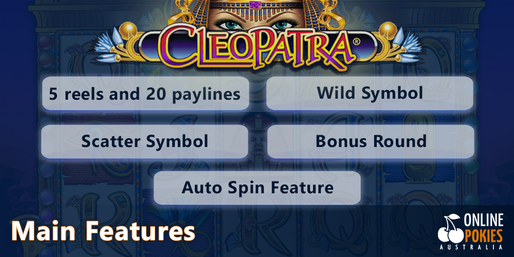 Cleopatra Pokie main features for Aussies