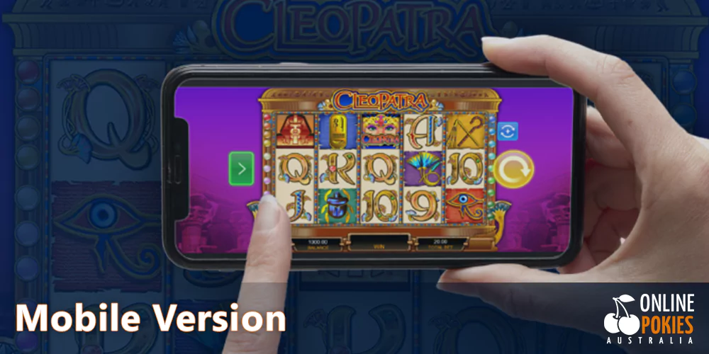 Play the Cleopatra Pokie on your mobile device