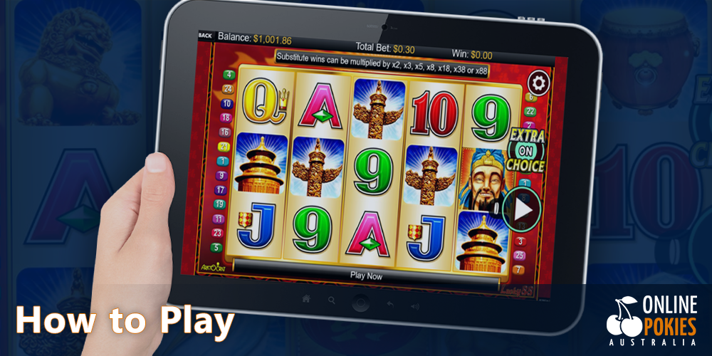 Detailed instructions on how to start playing Lucky 88 Pokie in Australia