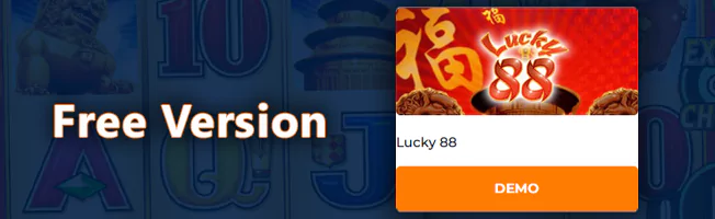 Play Lucky 88 pokie in demo mode