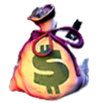 Money bag symbol in cash bandits 3 pokie