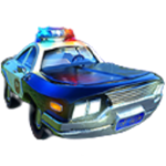 Police car symbol in cash bandits 3 pokie