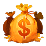 Bag with money symbol in Cash Bandits 2 pokie