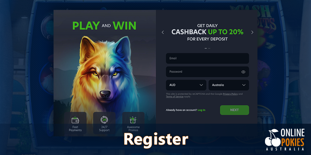 register at online casinos to play Cash Bandits 3 pokie