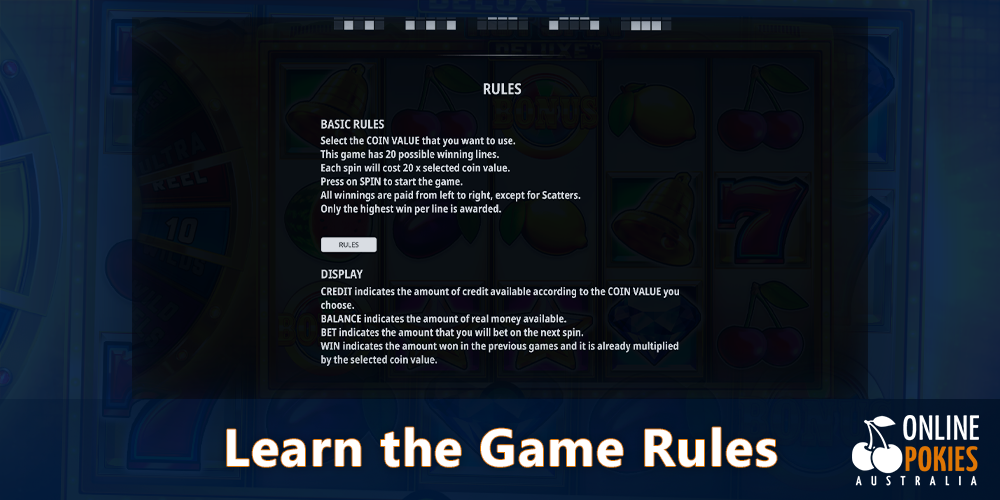 Learn the Hot Spin Deluxe pokie rules