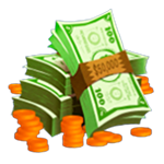 Money symbol in Cash Bandits 2 pokie