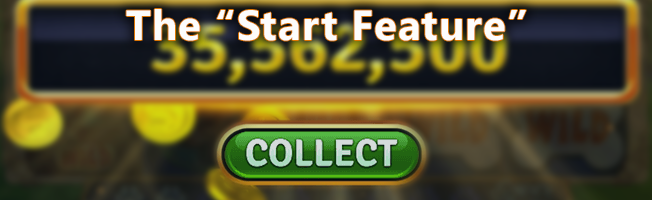 The “Start Feature” button in Pokies