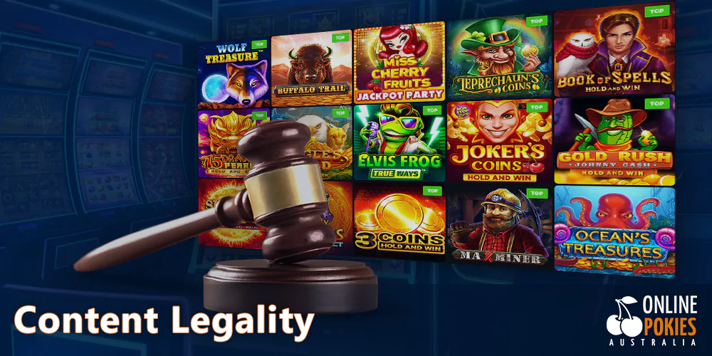 content legality at online pokies AU