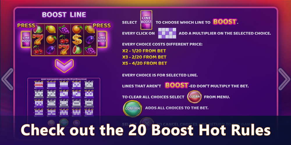 Check out the 20 Boost Hot rules