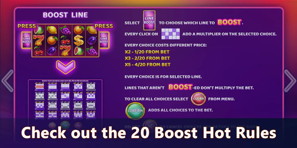 Check out the 20 Boost Hot rules