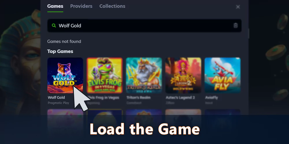 Load the Wolf Gold game