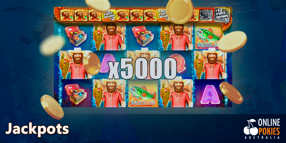 Jackpots in Big Bass Splash pokie for Aussies