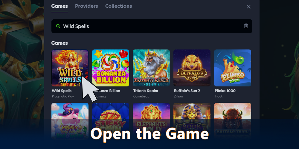 Open the Wild Spells pokie in online casino