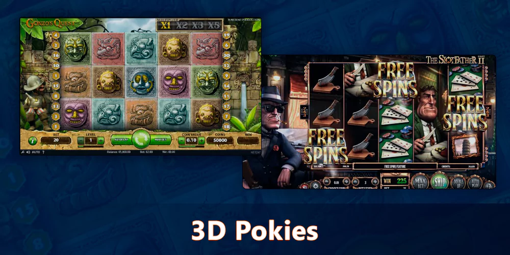 A 3D type of online pokies in AU